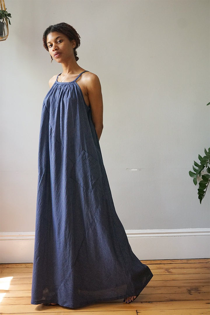 Laia Maxi Dress - Navy Stripe