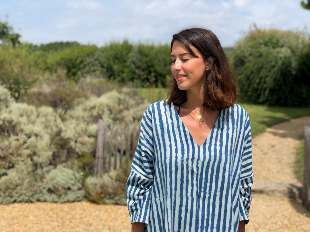 Indigo Stripe Dress