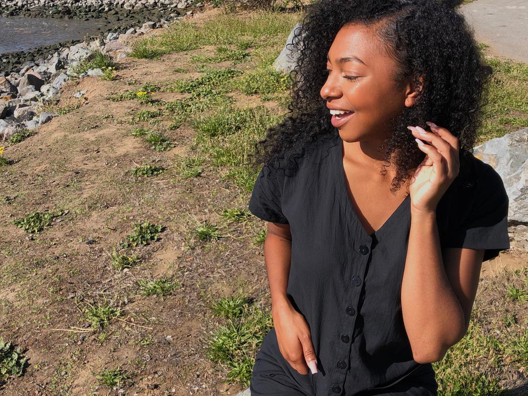 Short Sleeve Light Black Jumpsuit