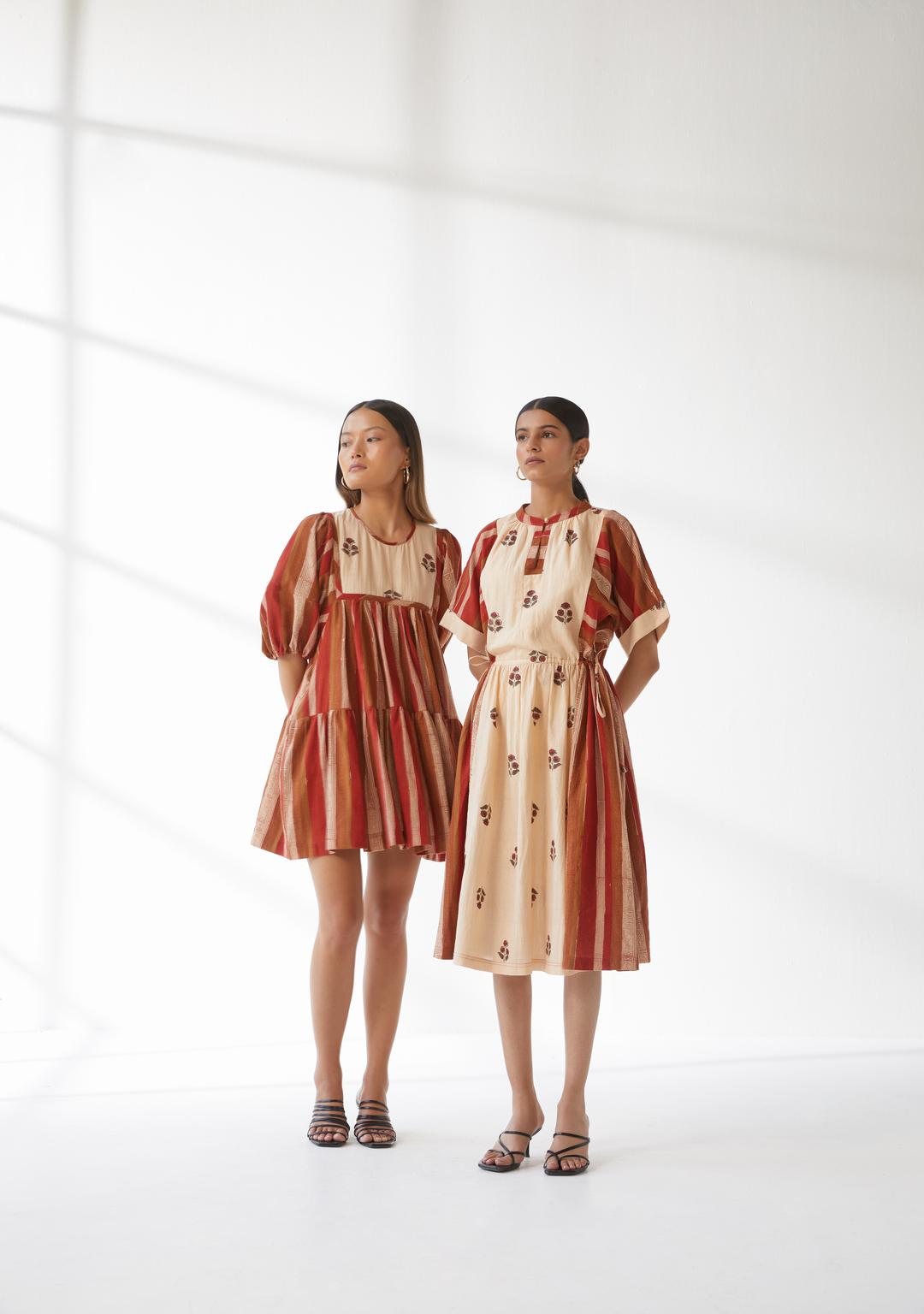 Zeenat Dress Brick