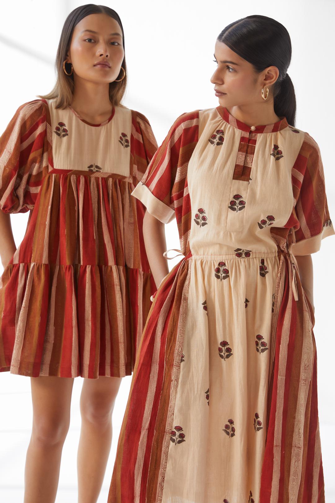 Zeenat Dress Brick