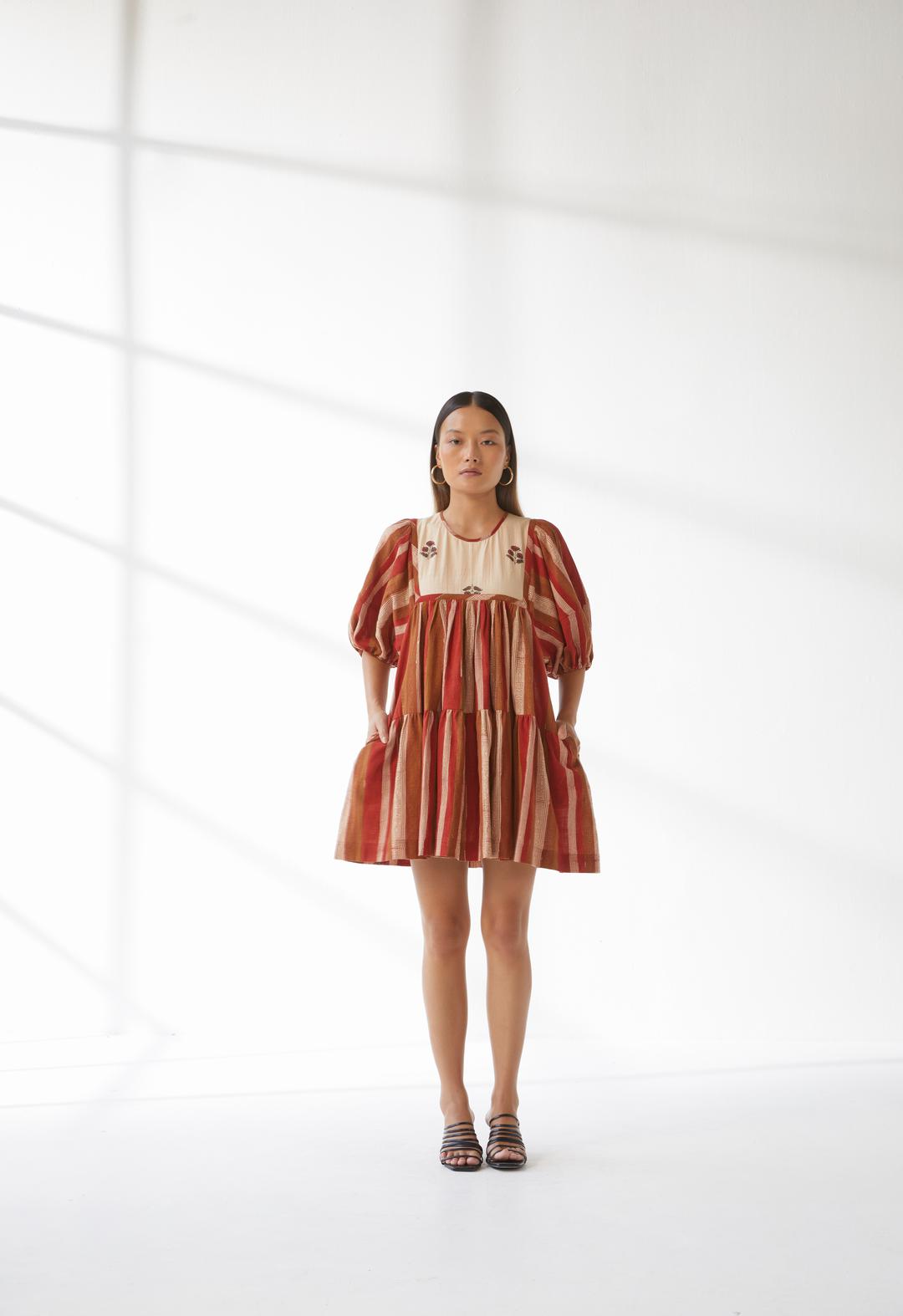 Zeenat Dress Brick