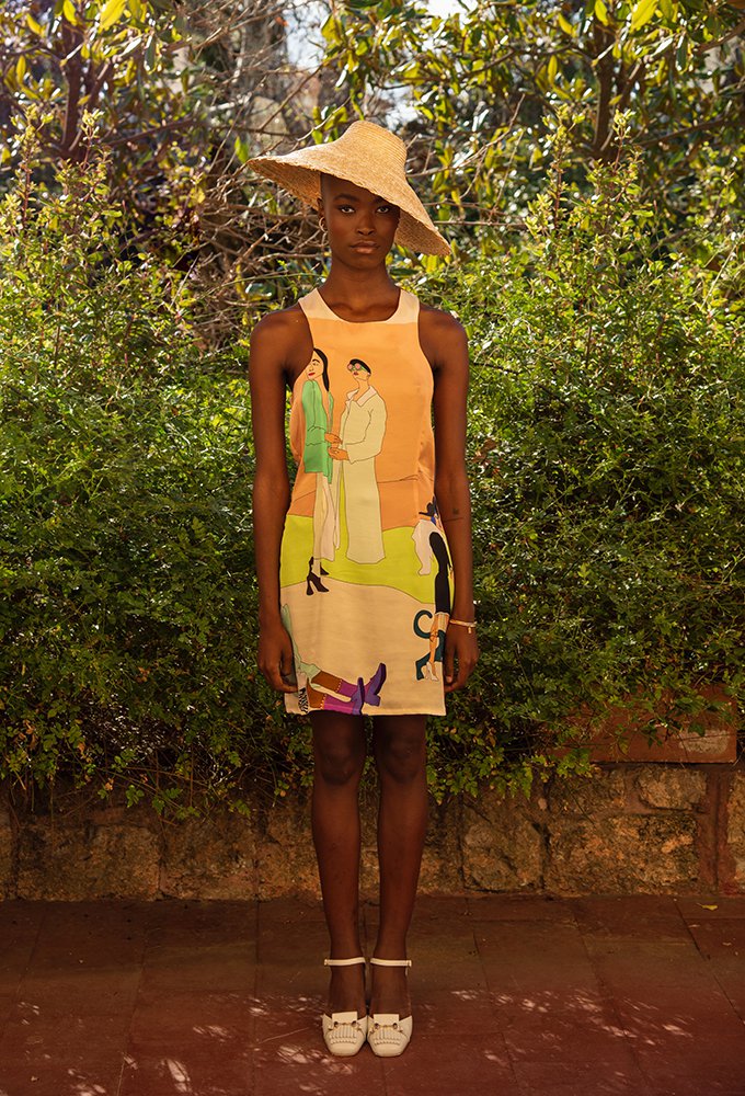 Modern antiquity short dress