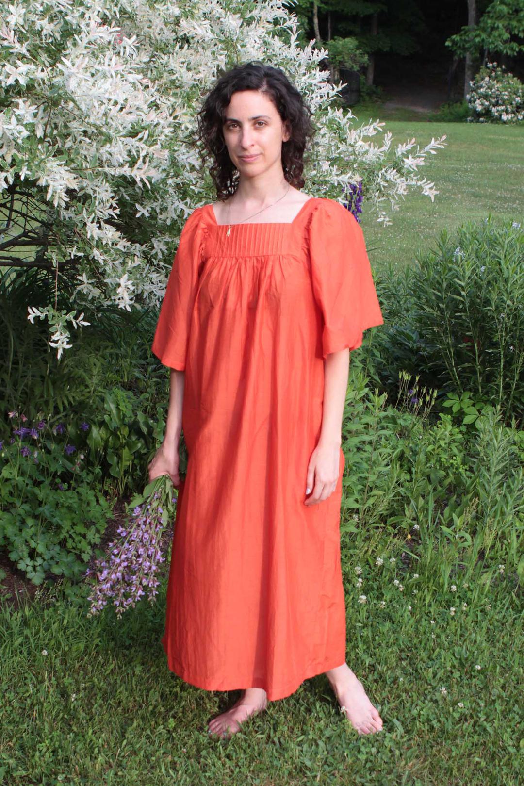 Louise Dress - Poppy Cotton Silk