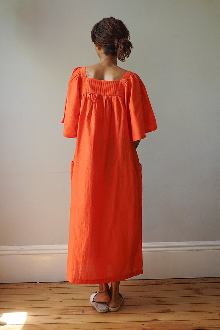 Louise Dress - Poppy Cotton Silk