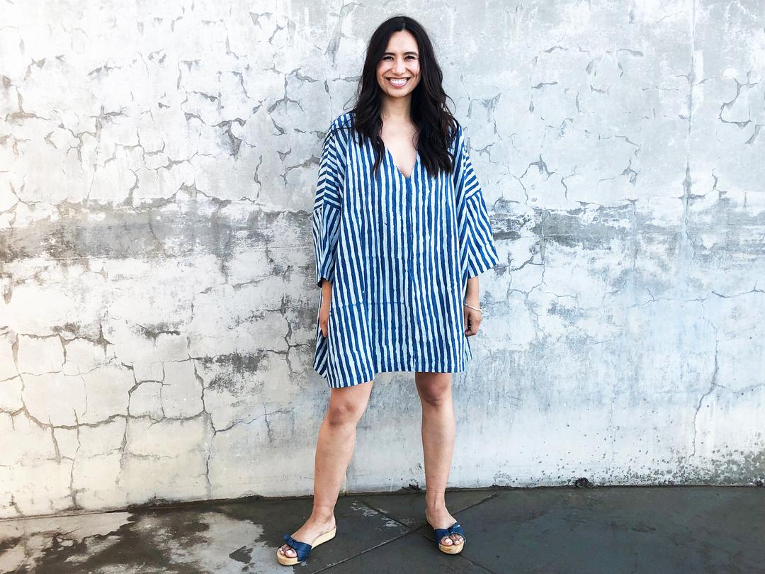 Indigo Stripe Dress