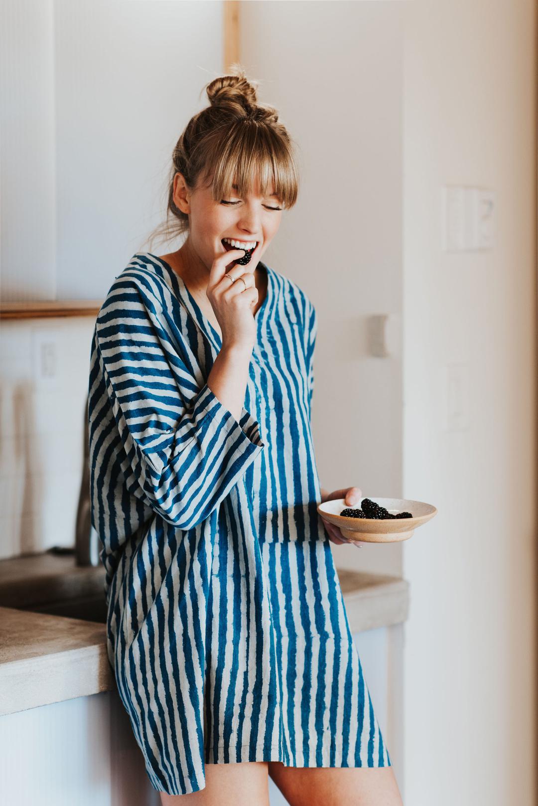 Indigo Stripe Dress