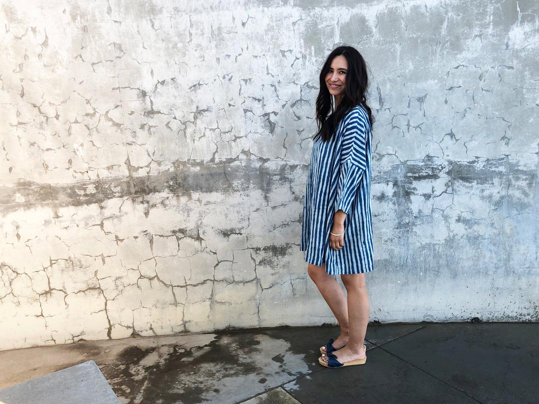 Indigo Stripe Dress