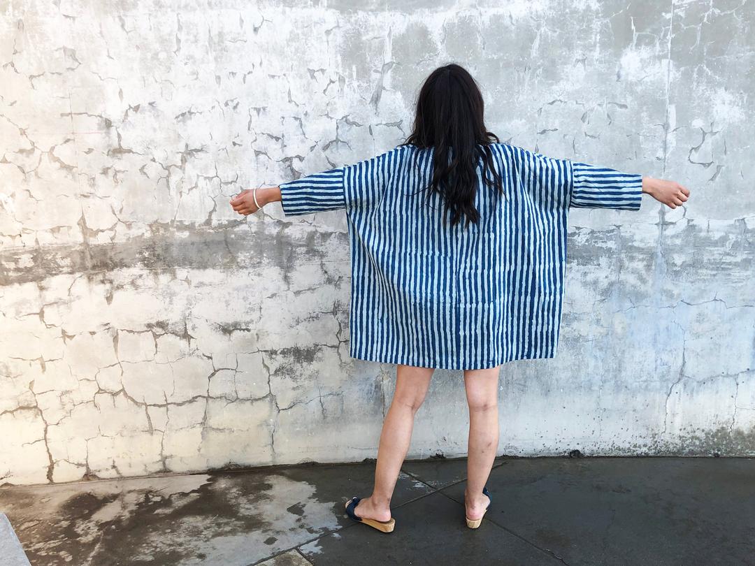 Indigo Stripe Dress