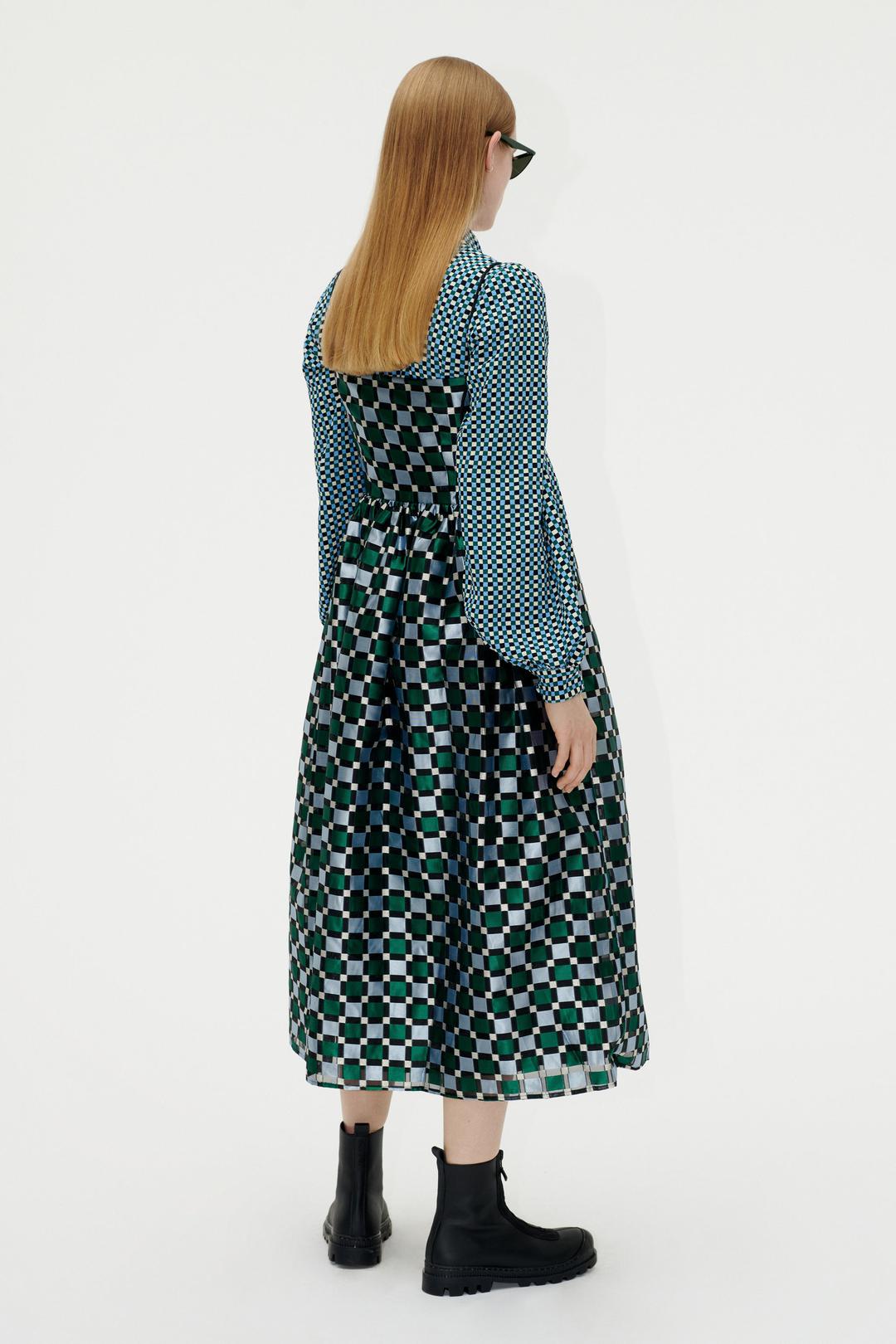 Arya Dress - Mesh Check